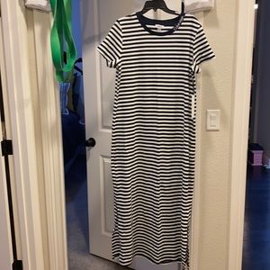 Calvin Klein striped maxi dress
